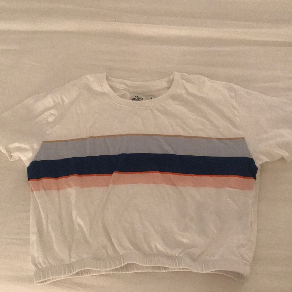 cute striped white crop top